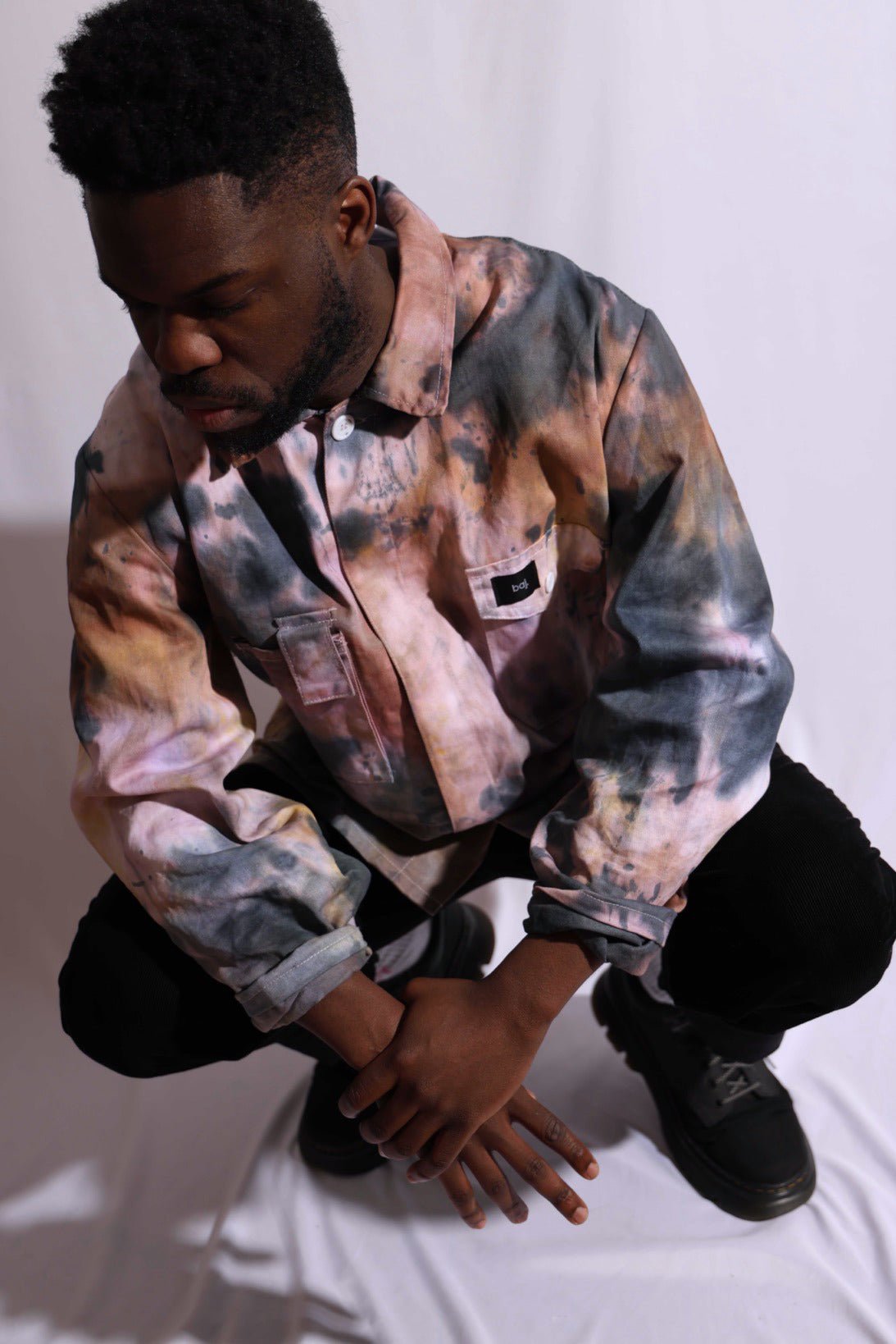 Tie Dye Shirt Jacket "MENTAL MESS II." - baj.