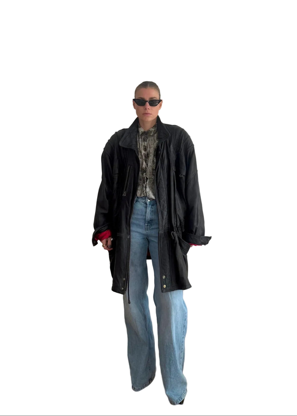 Leather Jacket BOY. – Vintage Black Oversize Style | baj.