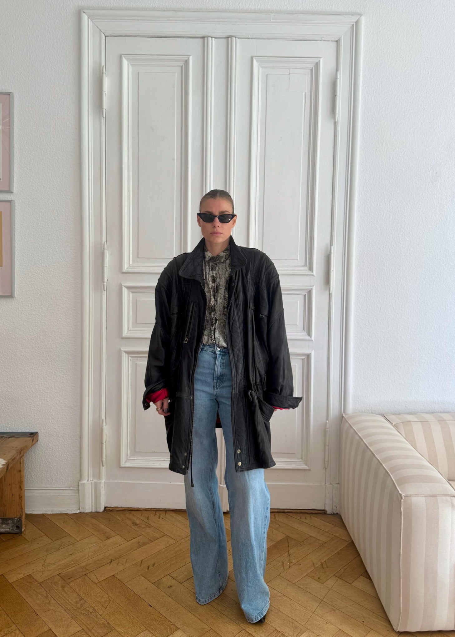 Leather Jacket BOY. – Vintage Black Oversize Style | baj.