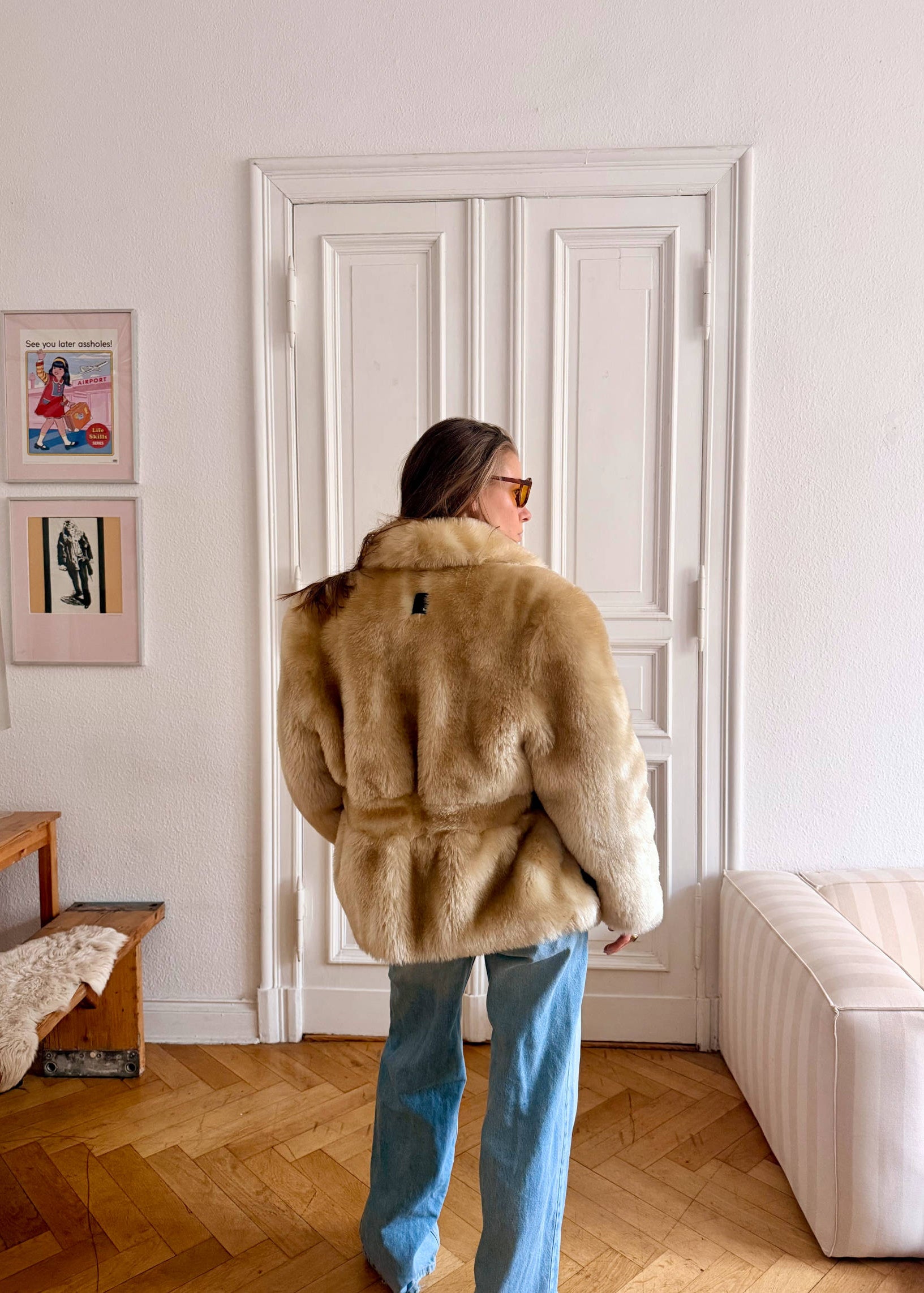 Faux Fur Jacket "BLOND."