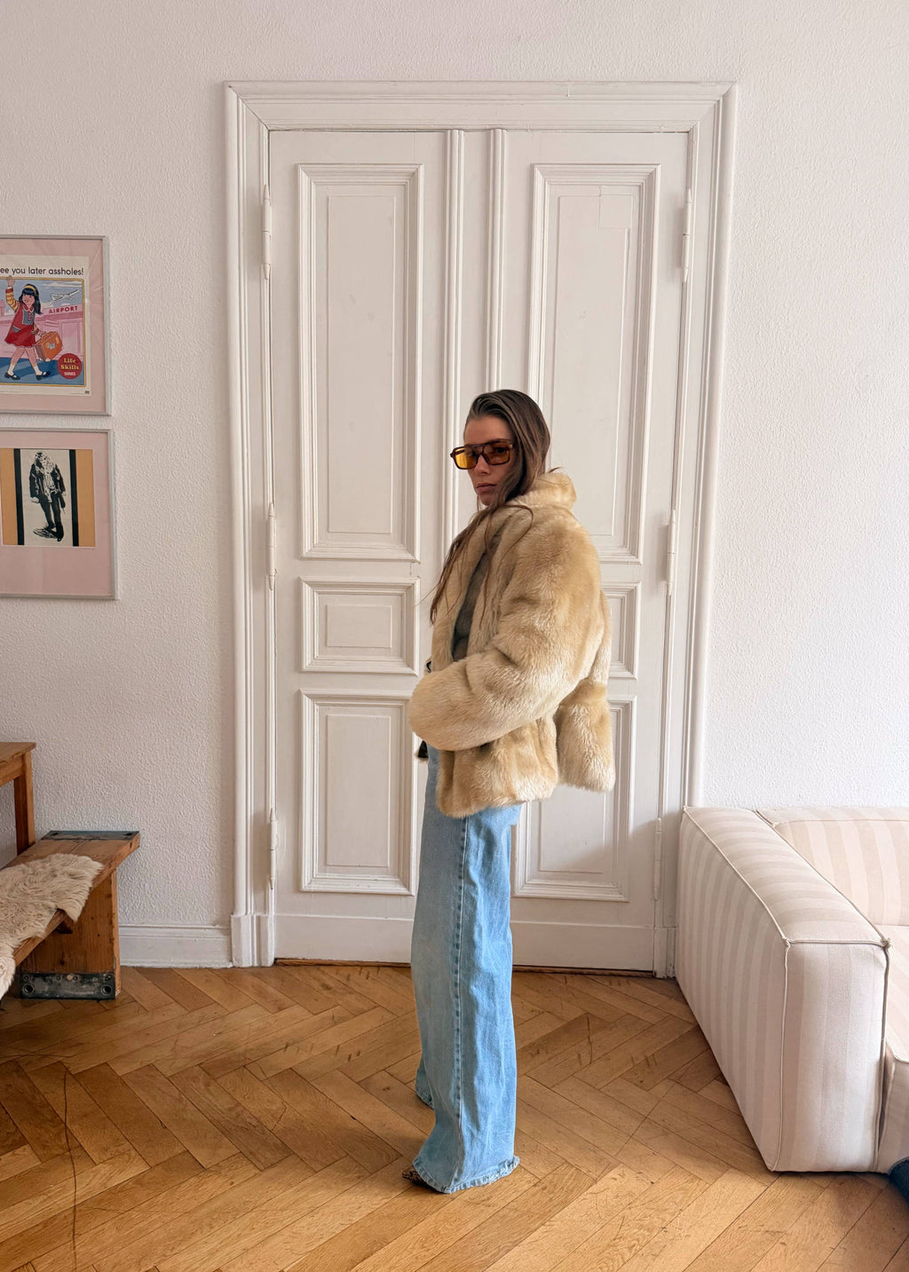 Faux Fur Jacket "BLOND."