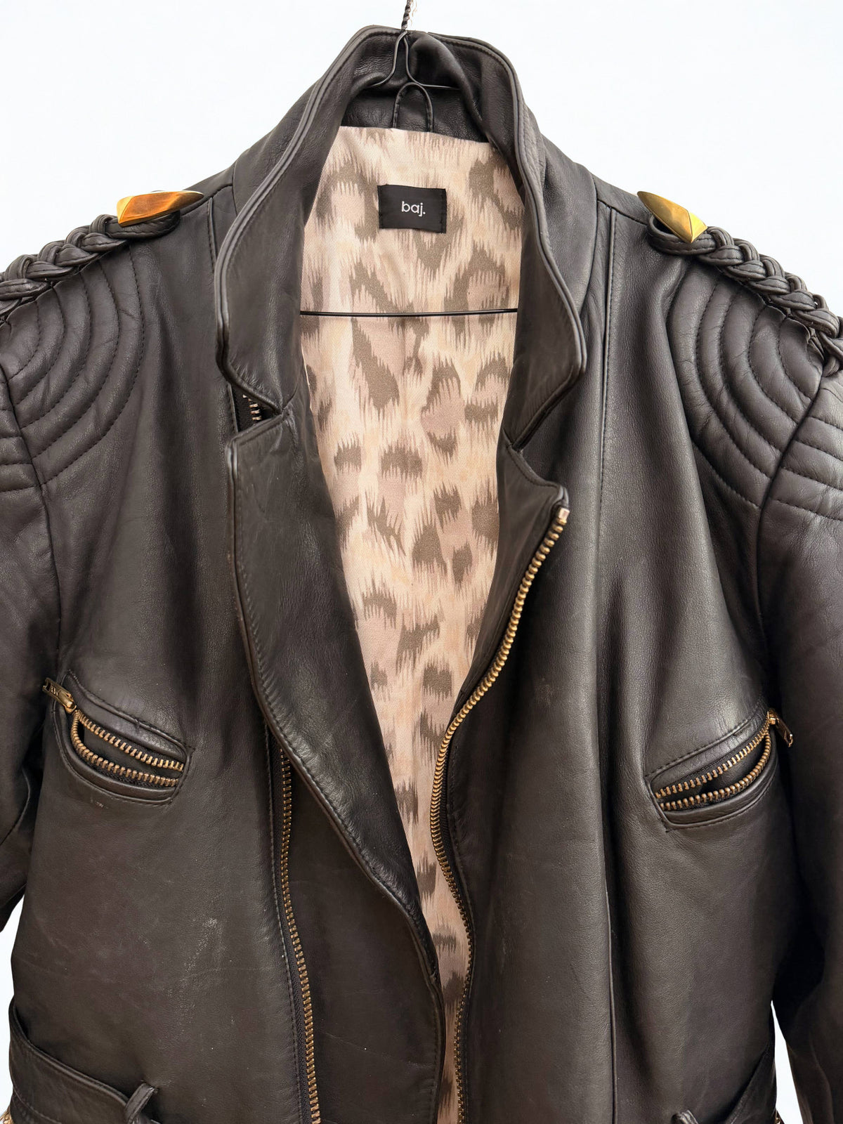 N°047 — Reworked Vintage Leather Biker Jacket