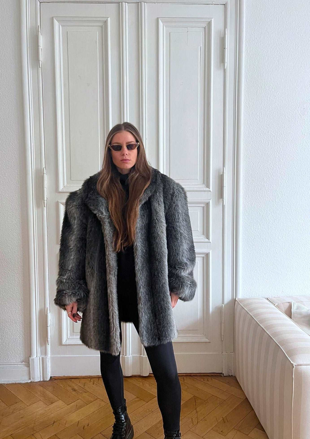 Fake Fur Jacket "GREYA." - baj.