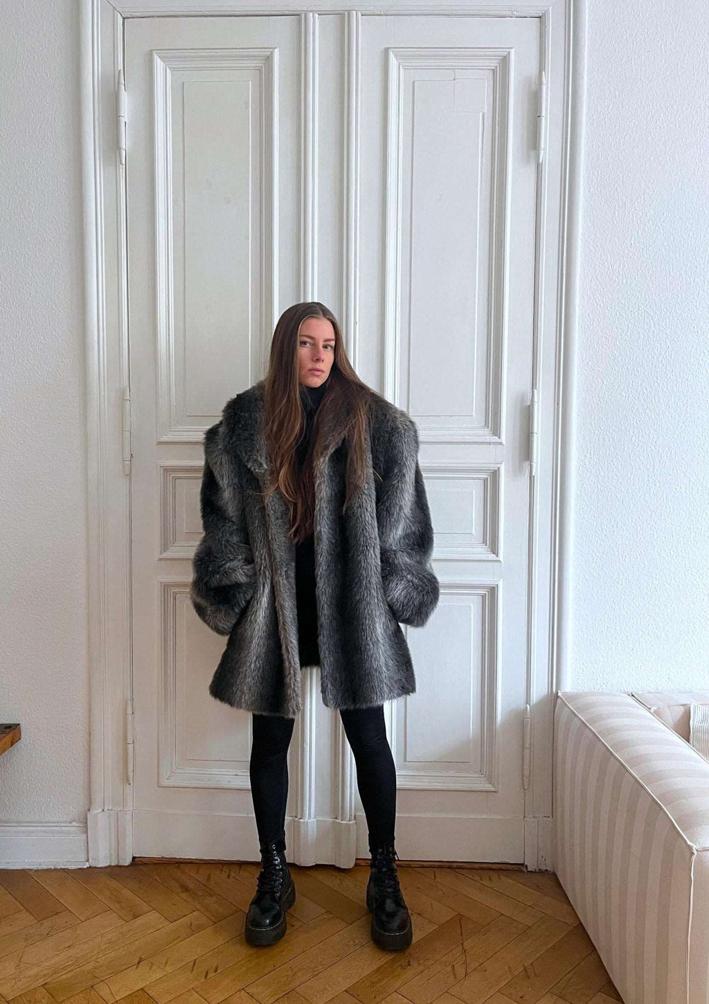 Fake Fur Jacket "GREYA." - baj.