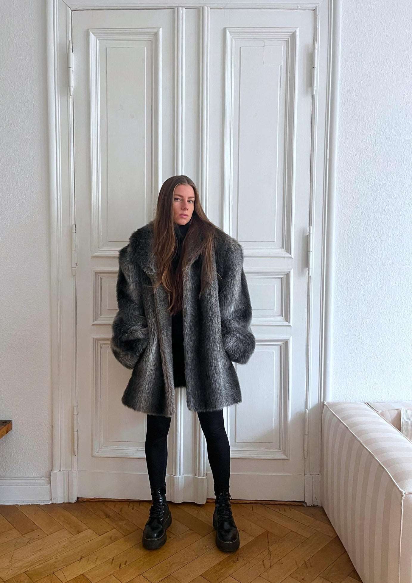 Fake Fur Jacket "GREYA." - baj.