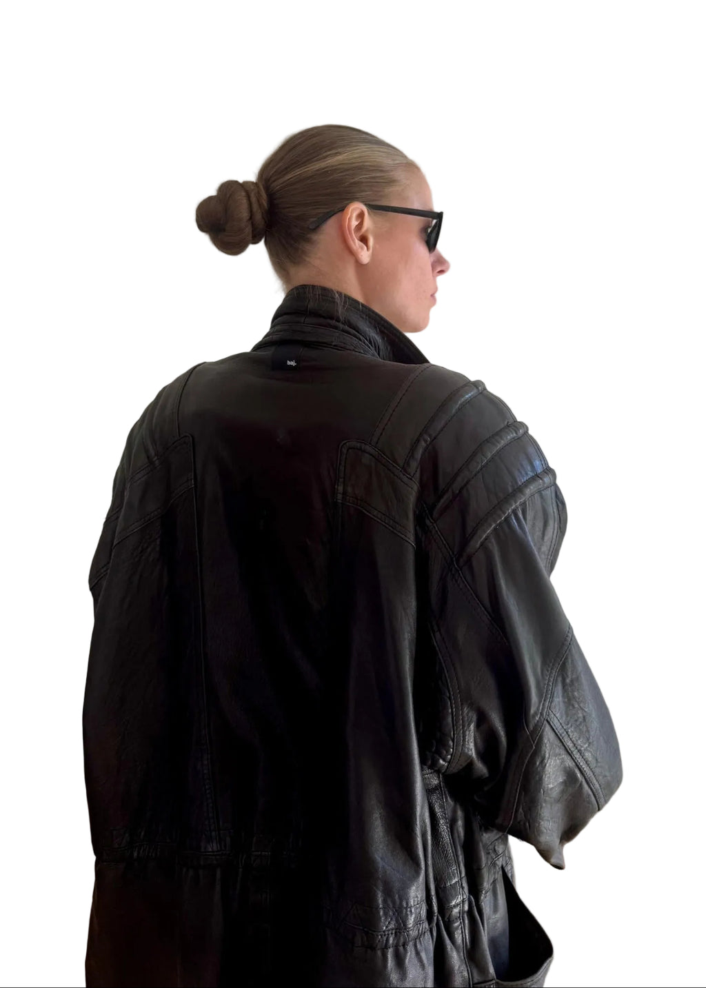 Leather Jacket BOY. – Vintage Black Oversize Style | baj.