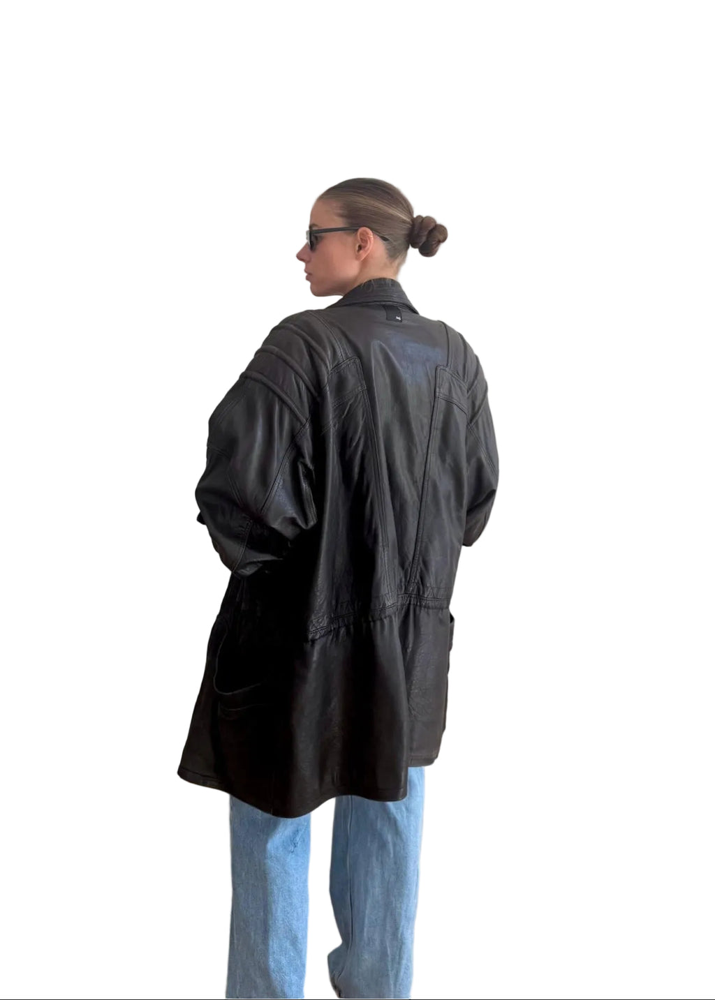 Leather Jacket BOY. – Vintage Black Oversize Style | baj.