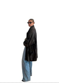 Leather Jacket BOY. – Vintage Black Oversize Style | baj.