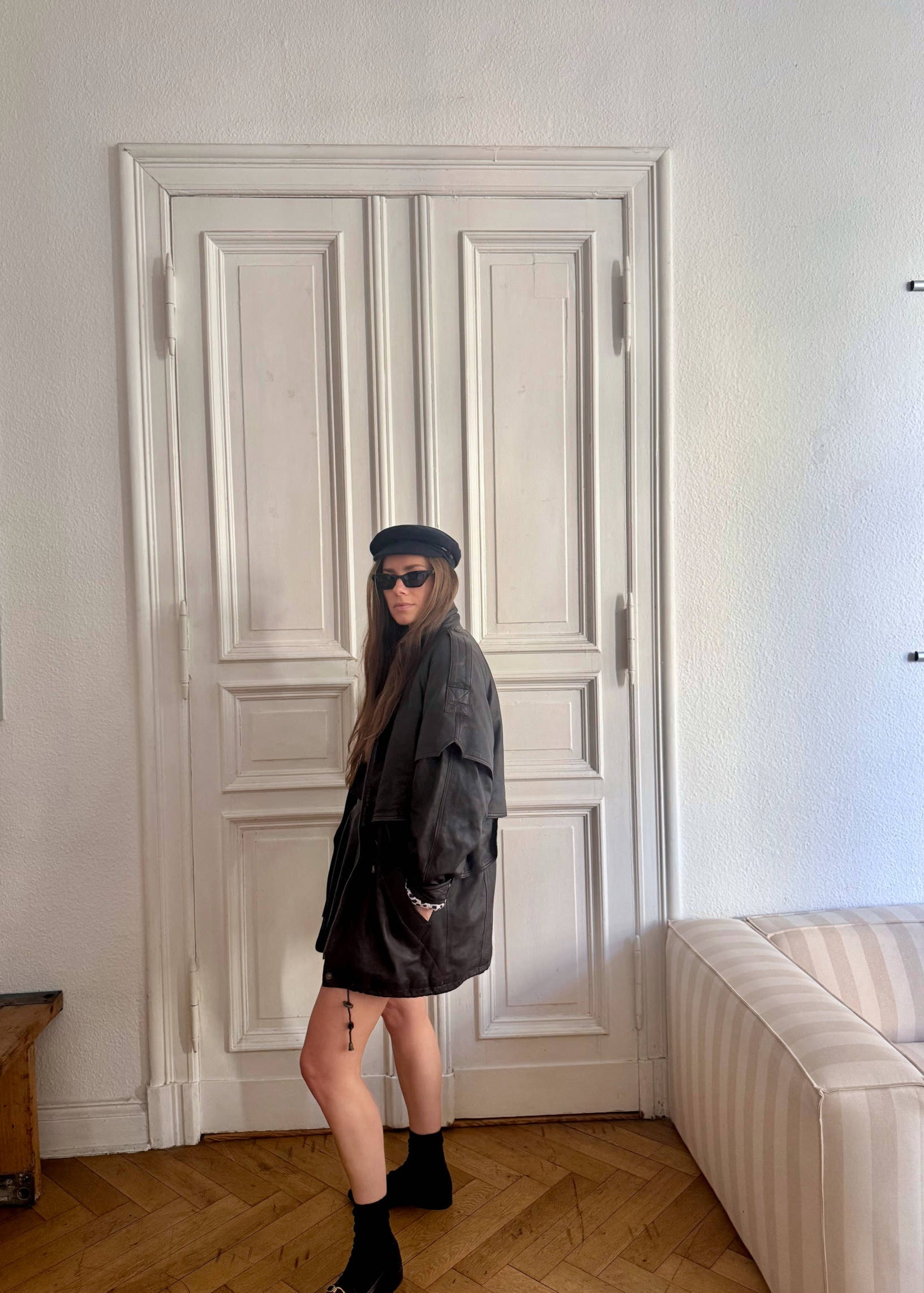 Leather Jacket "INSPECTO." - baj.