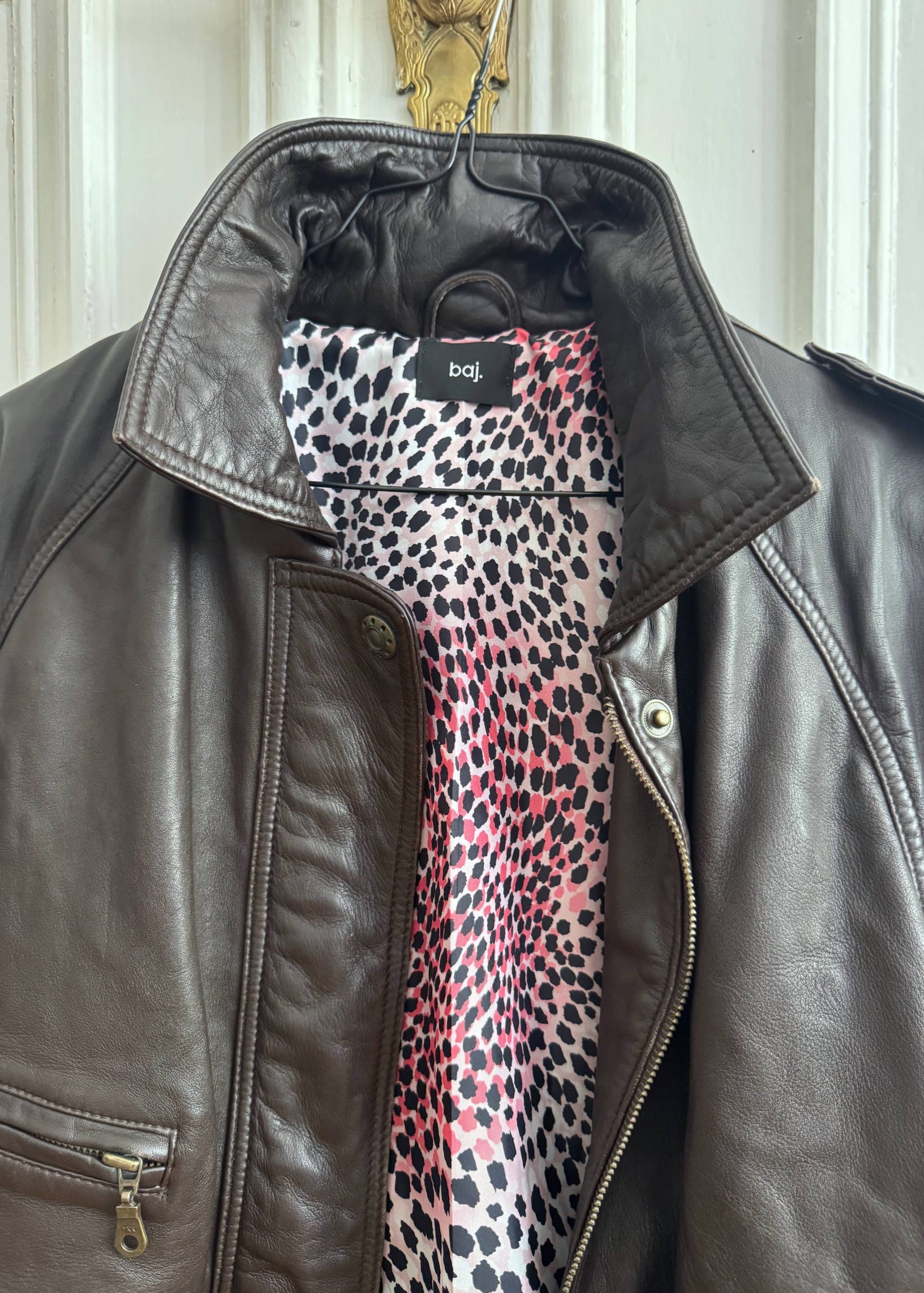 Leather Jacket "INSPECTO." - baj.