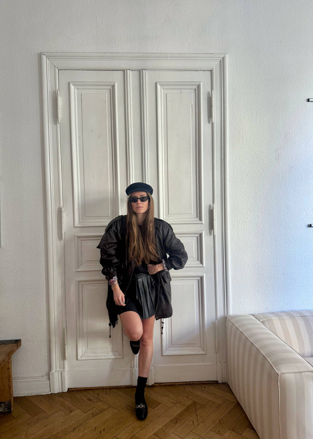 Leather Jacket "INSPECTO." - baj.