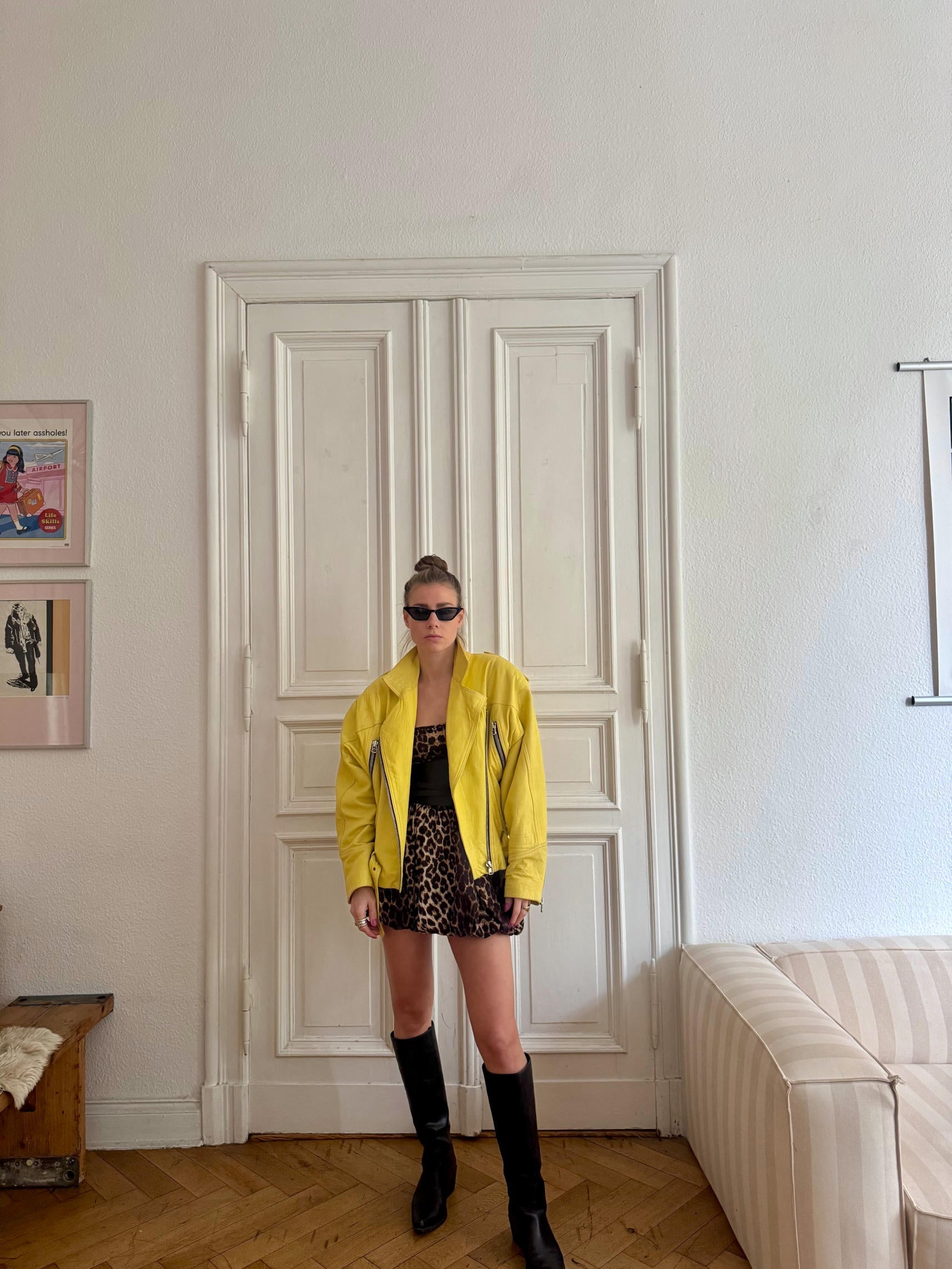 Leather Jacket "YELLA." - baj.