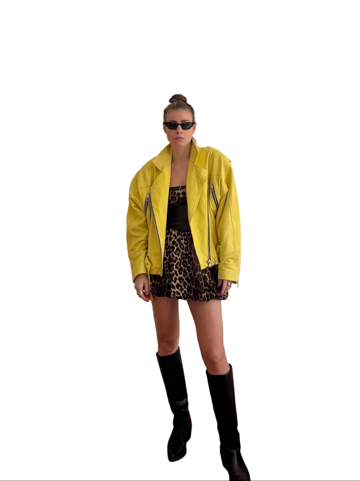 Leather Jacket "YELLA." - baj.