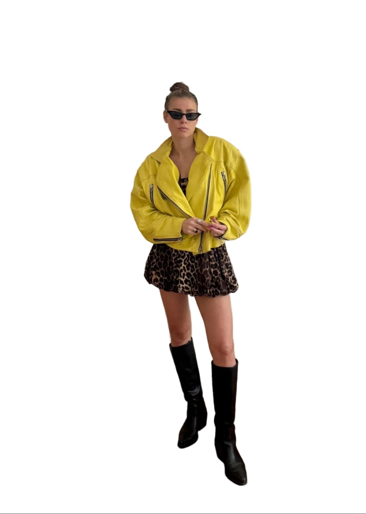 Leather Jacket "YELLA." - baj.