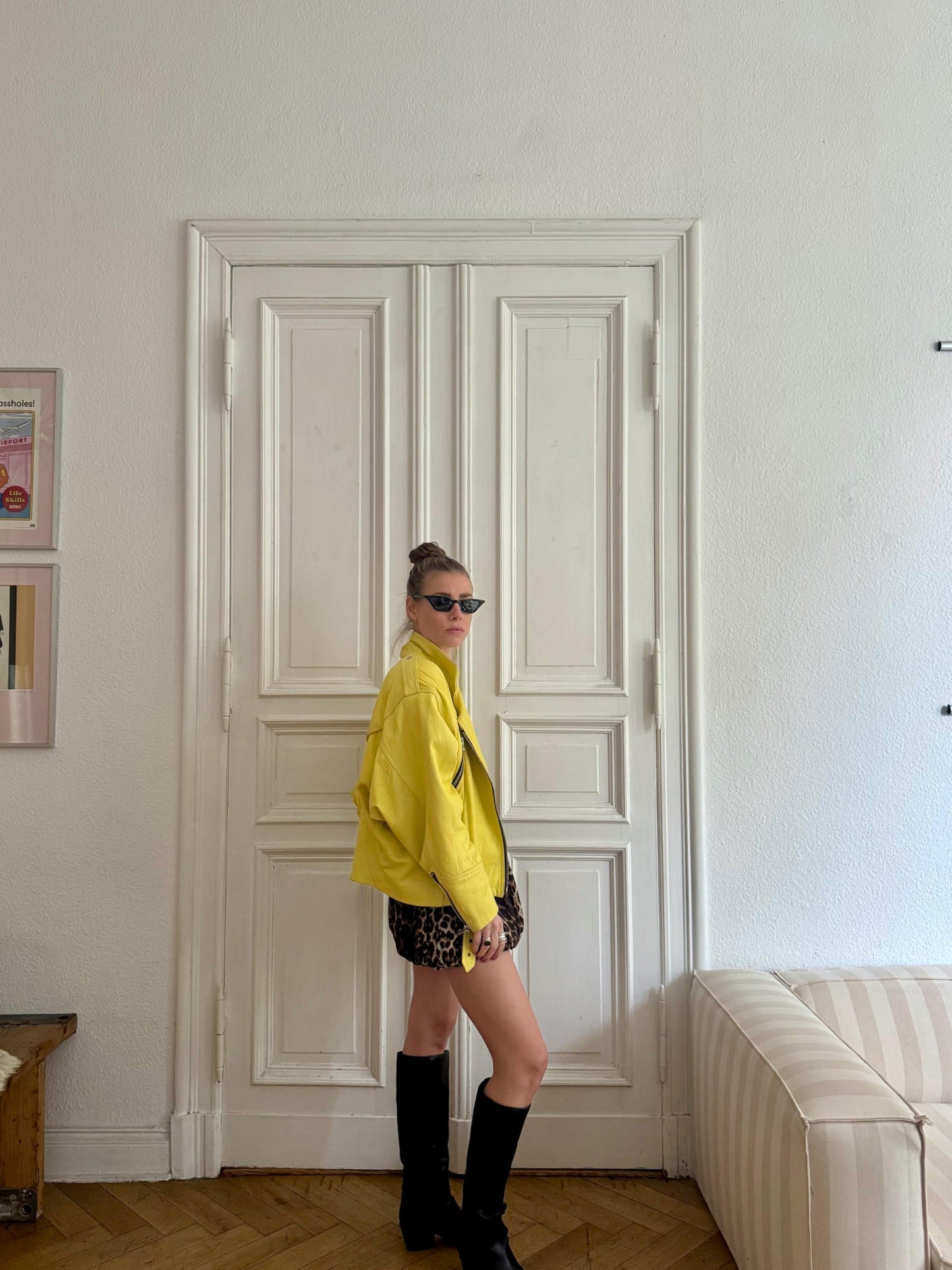 Leather Jacket "YELLA." - baj.