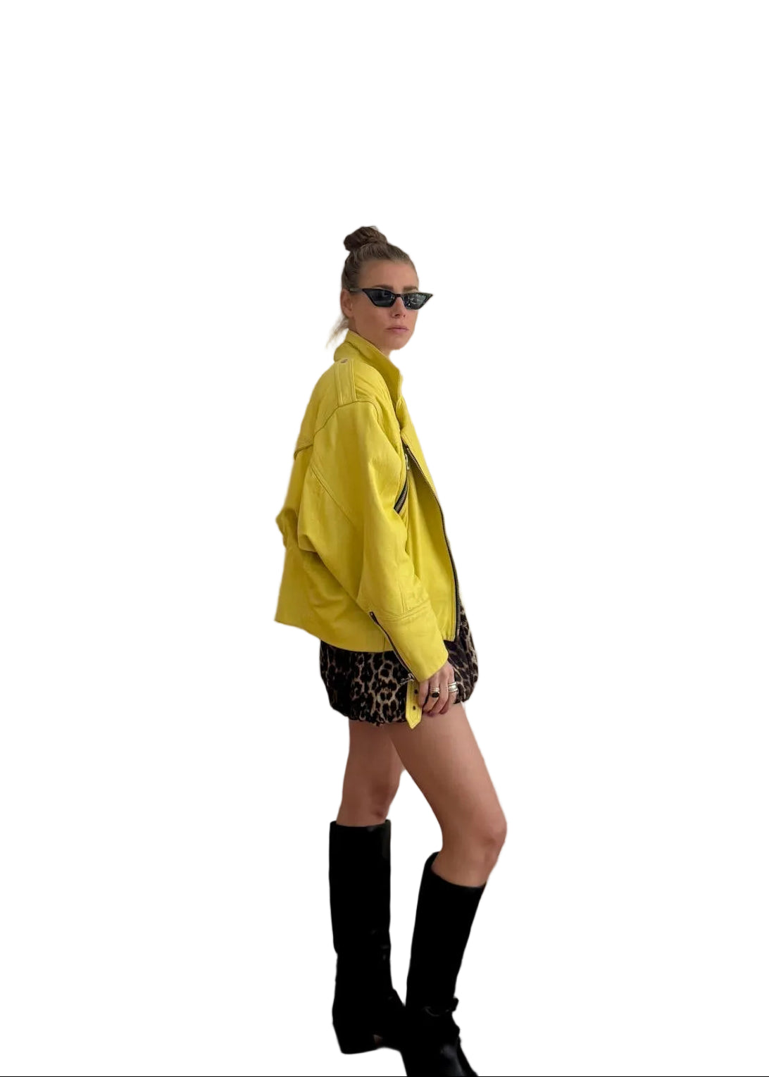 Leather Jacket "YELLA." - baj.