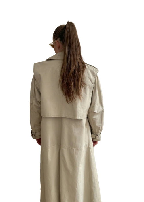 Leather Trech Coat "MATX." - baj.