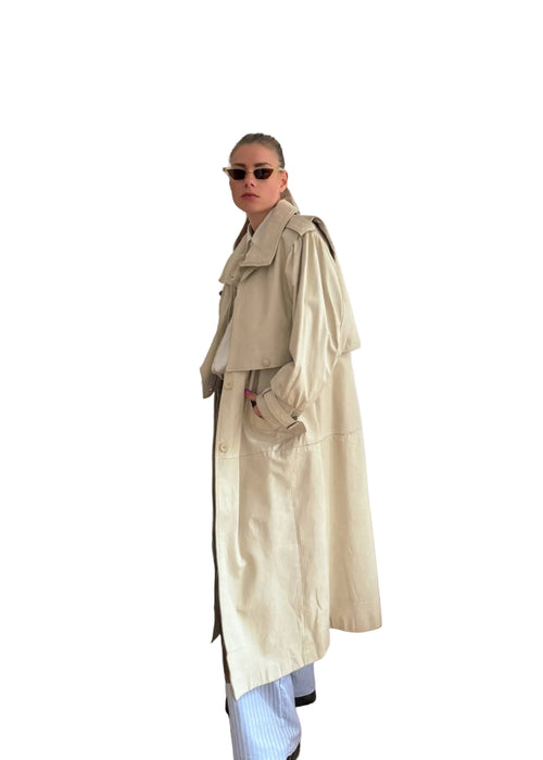 Leather Trech Coat "MATX." - baj.