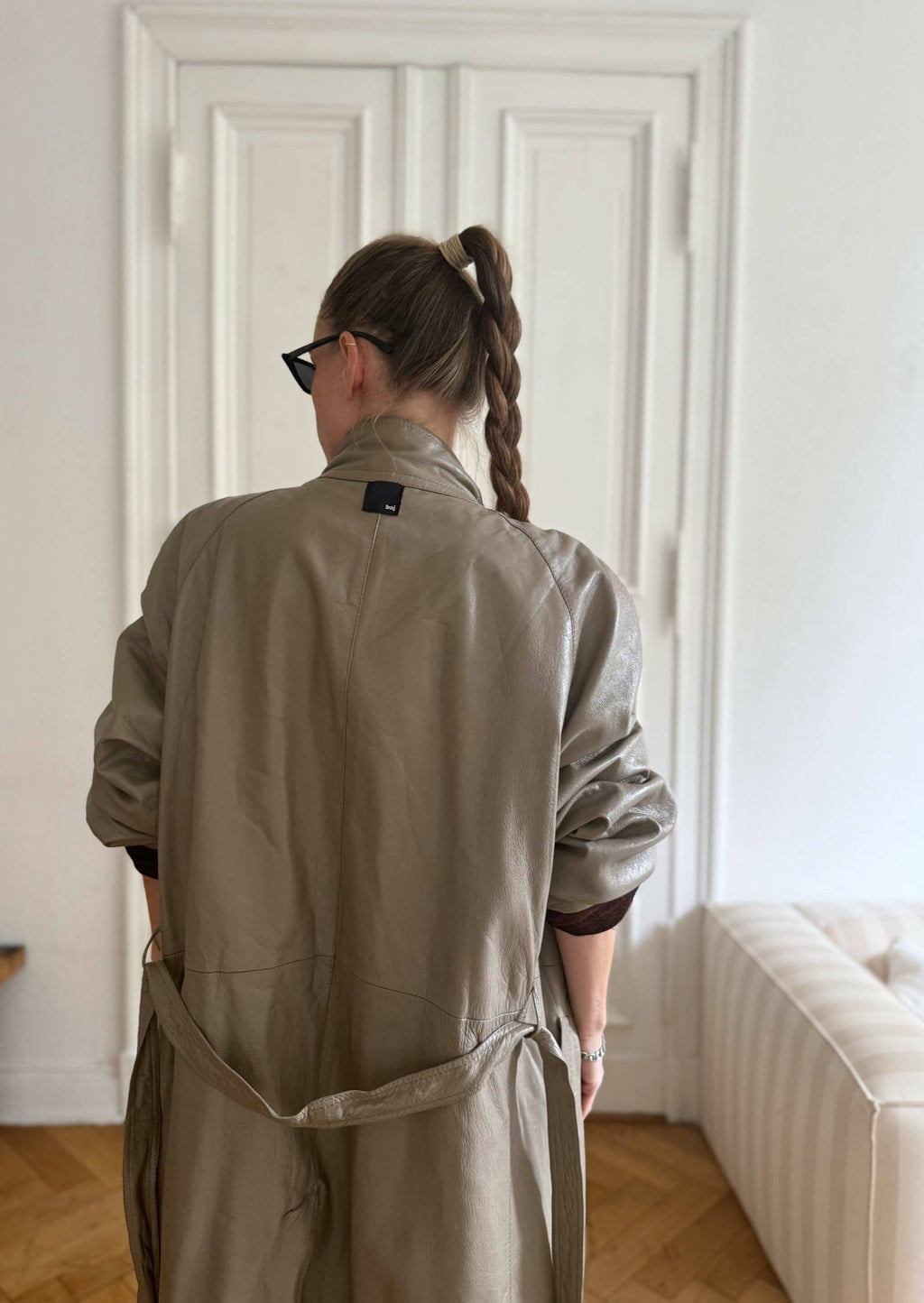 Leather Trech Coat "UNITRE." - baj.