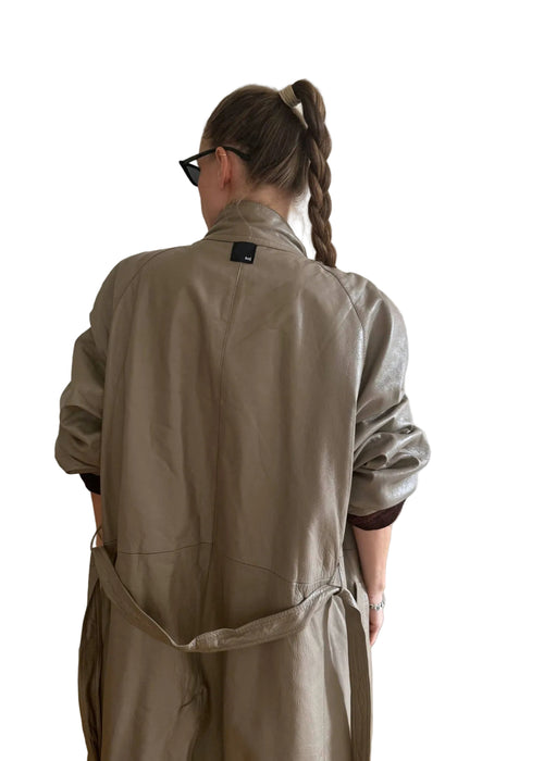 Leather Trech Coat "UNITRE." - baj.